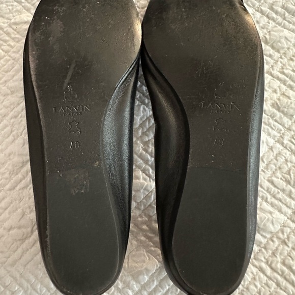 LAVIN Lambskin Bow Ballerina Flats- Black - Picture 3 of 5